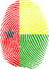 Illustration vectorisé de l'empreinte du drapeau de Guinée-Bissau - 500337251