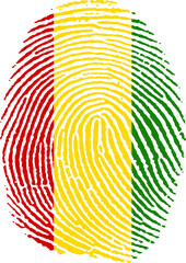 Illustration vectorisé de l'empreinte du drapeau de Guinée