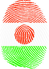 Illustration vectorisé d'une empreinte du drapeau du Niger - 500337815