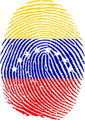 Illustration vectorisé d'une empreinte du drapeau du Venezuela - 500338678