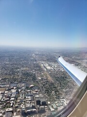 Fototapeta na wymiar Phoenix, Arizona seen from a plane
