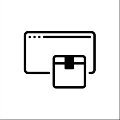 Obraz premium package box icon that indicates starting to package the items we sell and getting ready to ship them, suitable for use in presentations, websites, and mobile apps