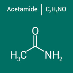 chemical structure of Acetamide (C2H5NO)