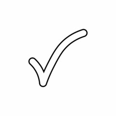 hand drawn check mark icon vector illustration