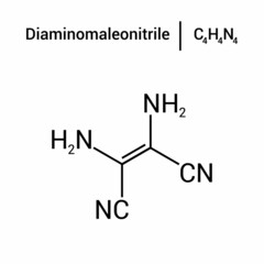 chemical structure of Diaminomaleonitrile (C4H4N4)