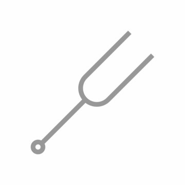tuning fork vector illustration on white background