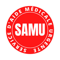 Symbole SAMU service d'aide médicale urgente
