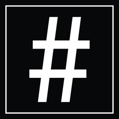 Hashtag sign vector Illustration. eps 10