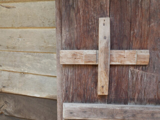 closeup of old wooden door texture background.