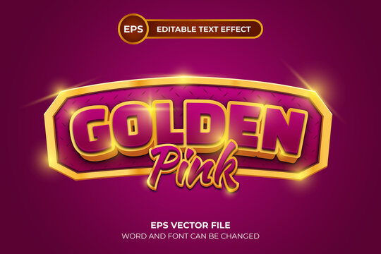 Golden Pink Editable Text Effect