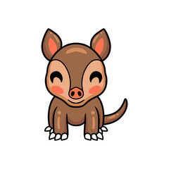 Cute little aardvark cartoon character