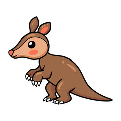 Cute little aardvark cartoon character
