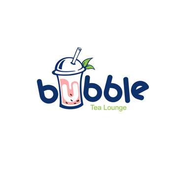 Bubble tea, Taiwan Drinks, Fresh drink sign, Beverage symbol with cute and kawaii doodle, Linear cocktail outline icon - Vector