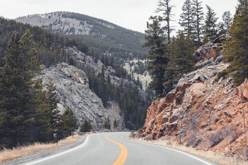 Mountain Road In Winter