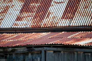 Old Rusty Roof and Vintage Timber Textures