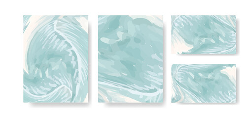 vintage abstract color paint brush strokes set Watercolor elements