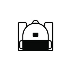 Backpack, School, Rucksack, Knapsack Solid Line Icon Vector Illustration Logo Template. Suitable For Many Purposes.