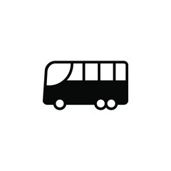Bus, Autobus, Public, Transportation Solid Line Icon Vector Illustration Logo Template. Suitable For Many Purposes.