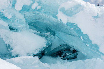 Fototapeta na wymiar Mackinaw Blue Ice