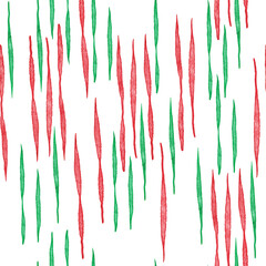 Watercolor seamless hand drawn pattern with red green abstract shapes elements stripes lines, bright summer background. Minimalist modern fabric print design for textile wallpaper wrapping paper