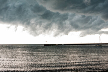 storm clouds over Lake Huron