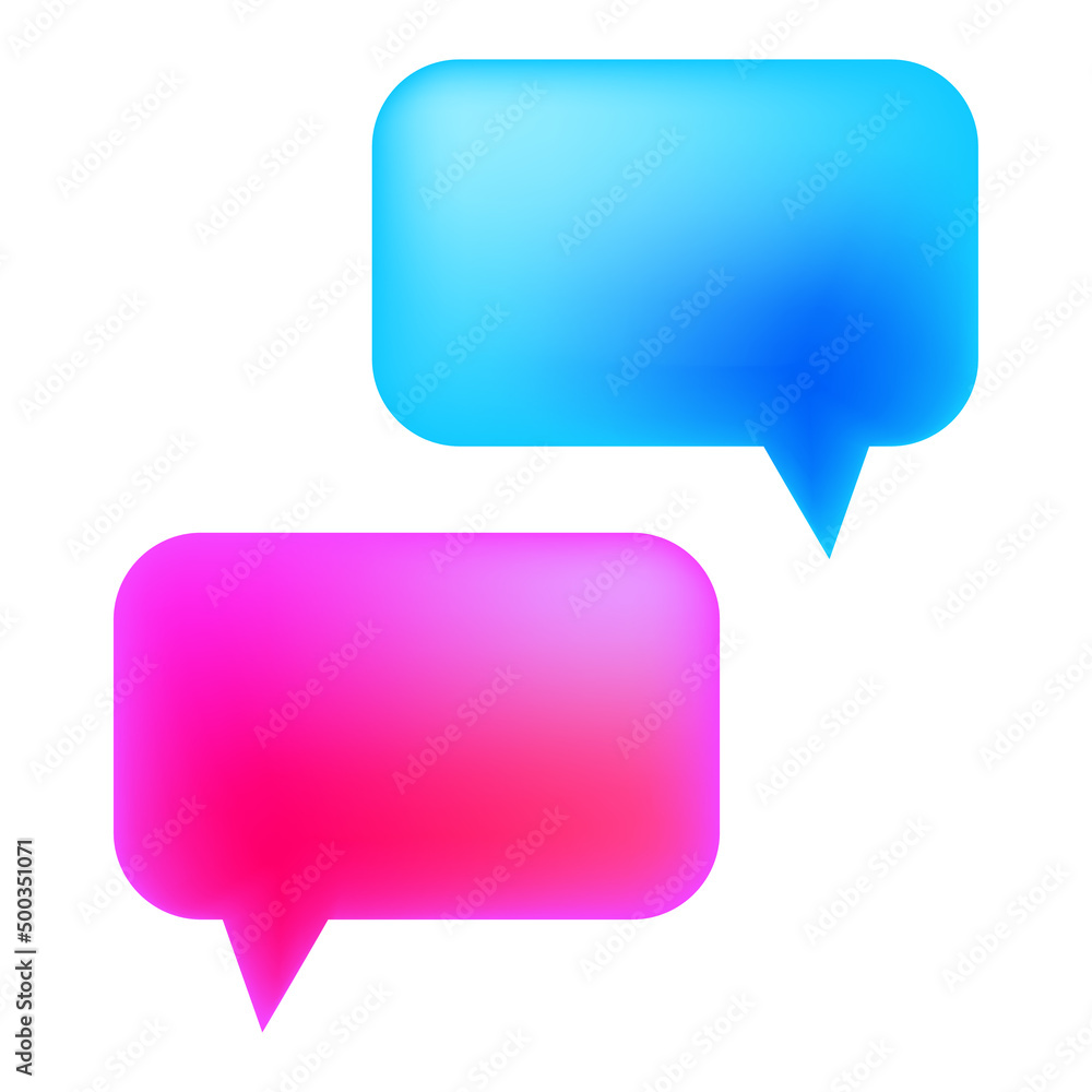 Poster button with colored message icons. dialog, chat speech bubble. design element. vector illustration. 