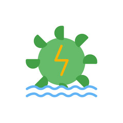 Turbine icon, hydroelectric power source, power source that comes from nature, make the best use of God's gift. perfect for presentations, icons on websites and mobile apps.