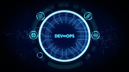 DevOps Methodology Development Operations agil programming technology concept.