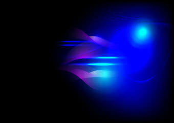 Obraz premium Abstract background tech glow neon. Beautiful abstract wave technology background