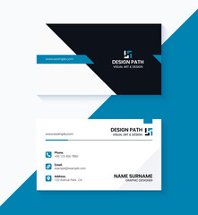 Simple Business Card Template Design with Logo or Icon for Your Business