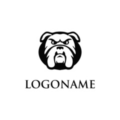 Flat vector bulldog icon symbol sign from modern animals collection for mobile concept and web apps design.