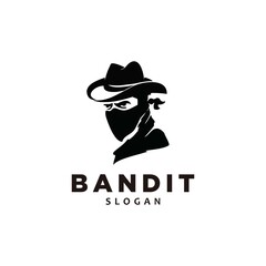 The bandit with Bandana Scarf Mask illustration - obrazy, fototapety, plakaty
