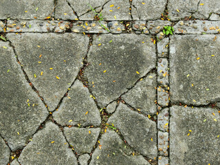 crack concrete floor of walkway texture
