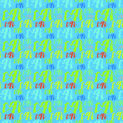 Abstract children's background.Colorful fishes on a blue background,seamless pattern,texture for design,wallpaper and tiles,vector illustration