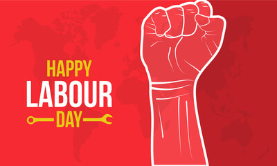 Happy labour day or working day . 1st may labour day concept for banner, poster, card and background design.