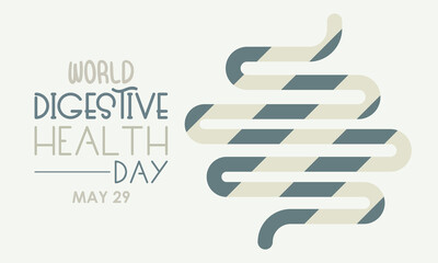 World Digestive Health Day. theme is Obesity awareness vector concept for banner, poster, card and background design.