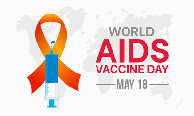 World Aids Vaccine Day. Annual HIV Vaccine Awareness Day concept for banner, poster, card and background design.