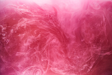 Pink smoke ink background, colorful fog, abstract swirling touch ocean sea, acrylic paint pigment...