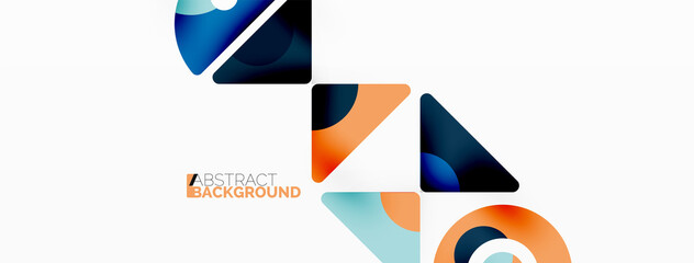 Creative geometric wallpaper. Minimal abstract background. Triangles and circles composition vector illustration for wallpaper banner background or landing page