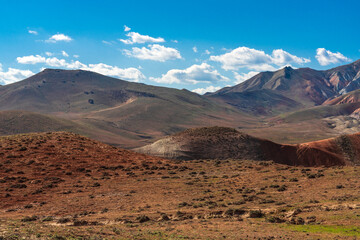 Color mountains in the desert area