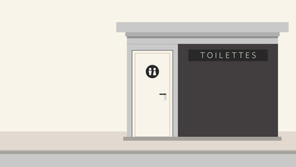 Public toilet cartoon vector. free space for text. wallpaper. copy space.