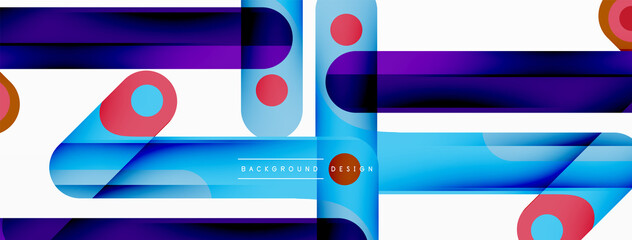 Fototapeta premium Colorful dynamic stripe composition. Lines geometric creative abstract background for wallpaper, banner or landing