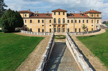 Fototapeta na wymiar beautiful architecture of medieval Villa della Regina