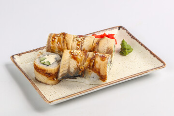Japanese traditional roll with eel
