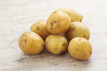 Raw small organic baby potato