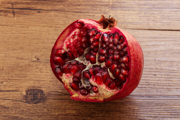 Ripe sweet rube pomegranate fruit