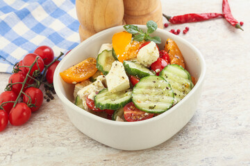 Greek salad with feta cheese