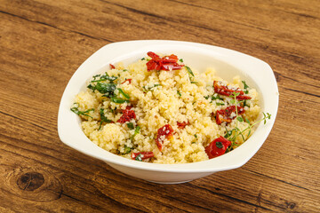Vegetarian uisine - couscous with vegetables
