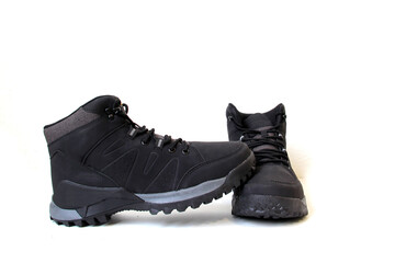 Hiking boots for men or women who want to do mountain walks with a firm anti-slip sole that gives stability and freedom of movement for adventure on vacation or weekend
