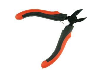 Side wire cutters isolated on white background with clipping path